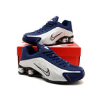 Nike Shox R4 Sneakers in Navy and White
