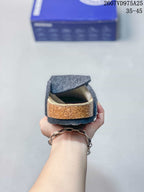 Rear view showing the raised heel area and layered-looking sole edge.
