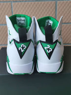 Jordan 7 Retro Sneakers in Wheat, White and Green