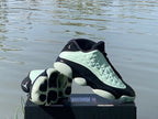 Air Jordan 13 Low Singles Day Black and Mint Sneakers