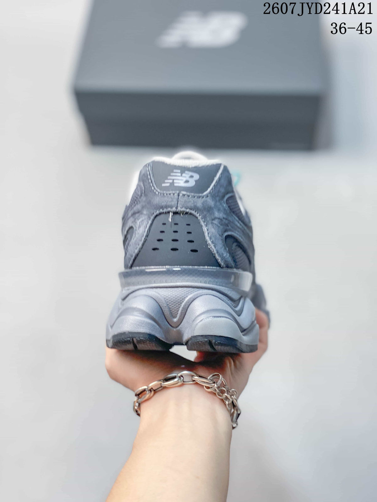 Rear view highlighting the padded collar, heel branding, and sculpted heel section.