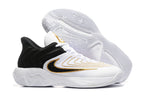 Nike Zoom Freak 5 shoes showing the patterned white outsole and side profile