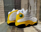 Jordan 13 White and Yellow Men's Sneakers