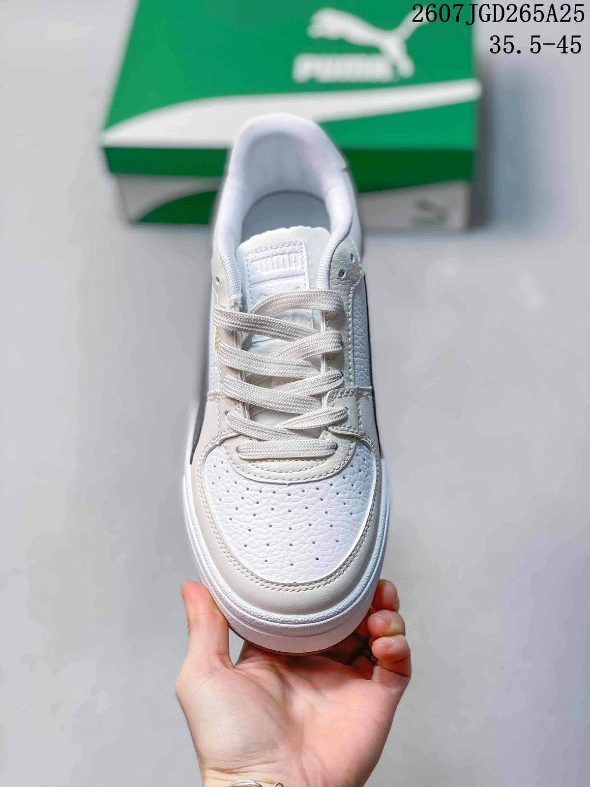 Top view showing the perforated toe panel, laces, and padded tongue.