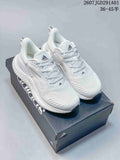Pair of white adidas AlphaBounce Beyond sneakers on a shoe box
