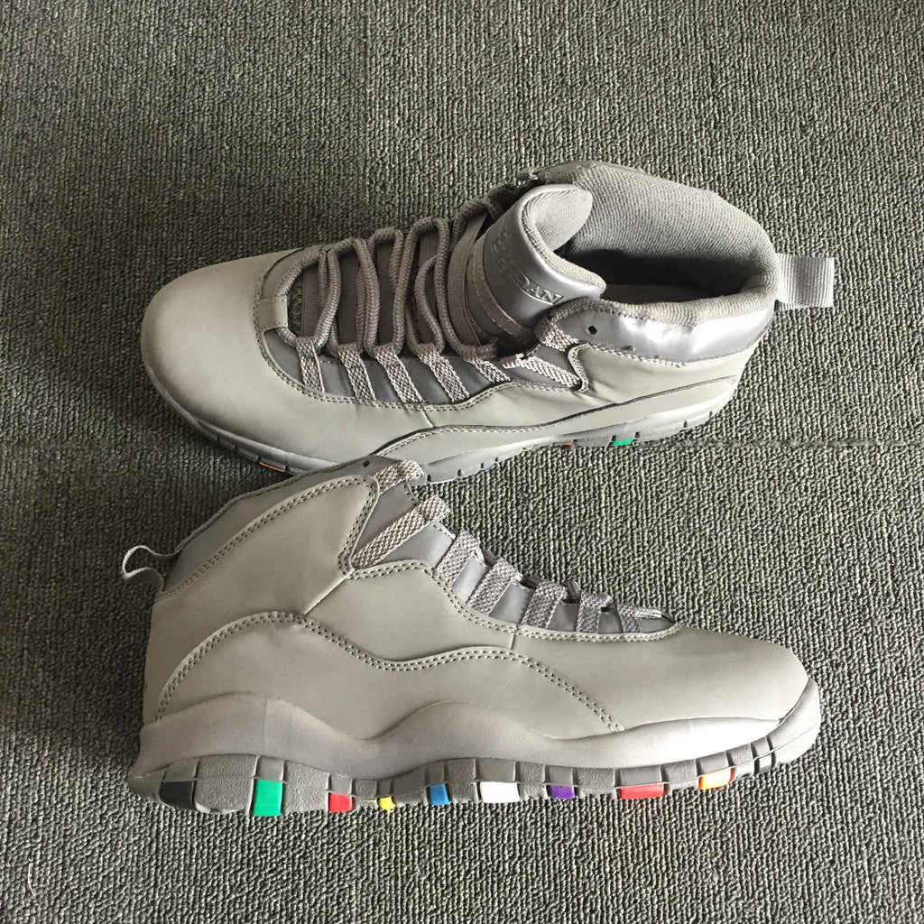 Jordan Air Jordan 10 Retro Gray Multicolor Sneakers