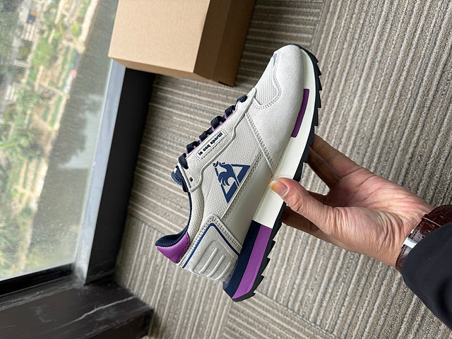 Le Coq Sportif AN-19 Sneakers in Gray and Purple