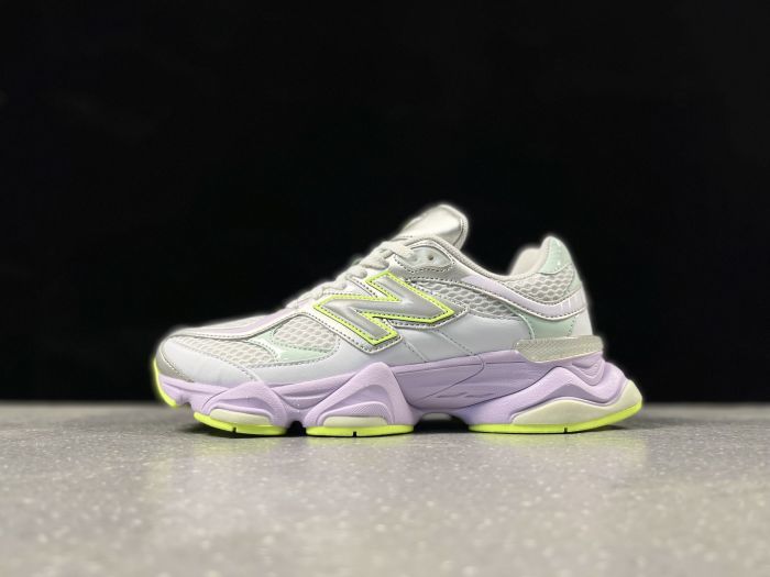 New Balance 9060AGT Sneakers in White, Lavender and Lime