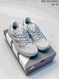 Pair of light gray and white adidas Adizero Evo SL M running shoes displayed on a shoebox, with the listed size range visible at the top.