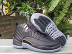 Jordan 12 High-Top Sneakers in Black with Speckled Sole