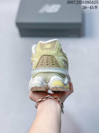 Rear view of a New Balance 9060R sneaker showing the padded heel and layered sole design.