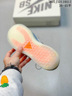Underside view of a Nike SB PS8 sneaker showing the translucent outsole and textured tread pattern.
