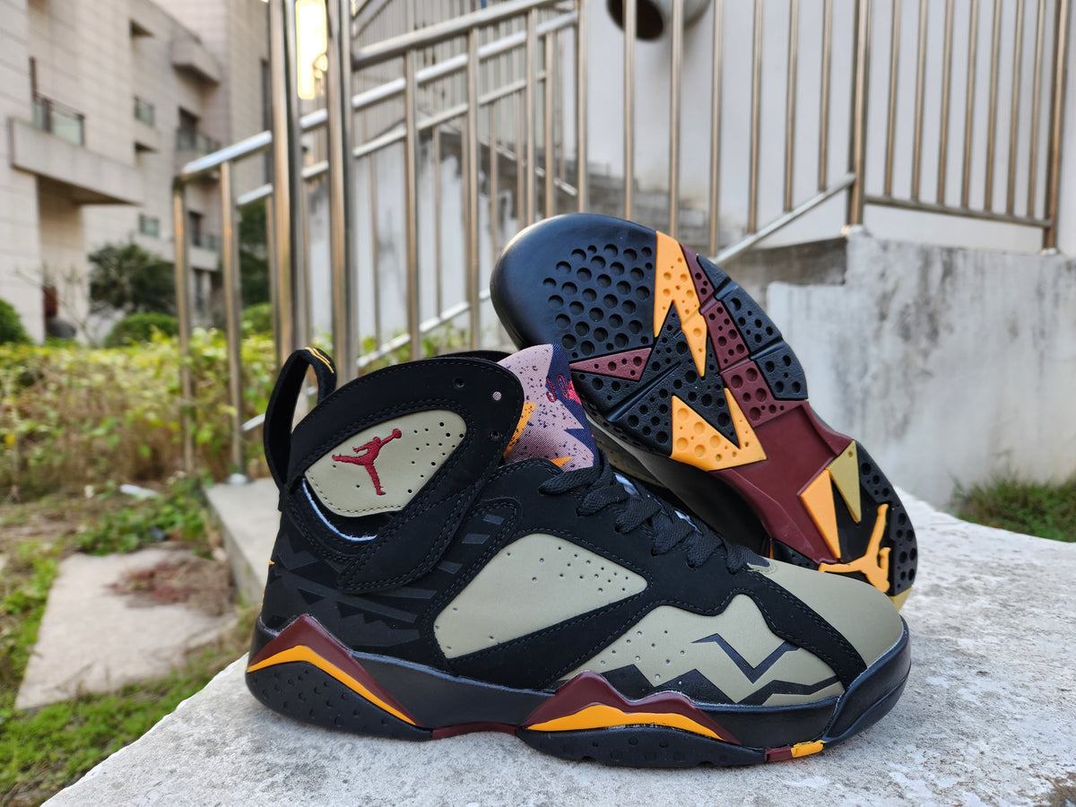 Air Jordan 7 Black Olive Green High-Top Sneakers