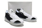 Black and white Jordan Luka 39 shoes displayed in front of a shoebox