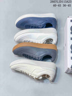 Top-down view of four Cityverse sneaker colorways, including navy, white, dark gray with gum outsole, and off-white; image text shows size ranges 40–45 and 36–45.