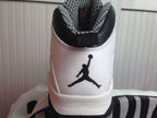 Air Jordan 10 High-Top Sneakers in White and Black