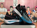 Pair of black Nike GT Cut 3 basketball shoes shown from the side and at an angle