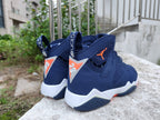 Jordan 7 Men's High-Top Sneakers in Navy and Orange
