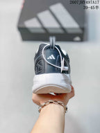 Rear view showing the padded heel, heel branding, and white segmented midsole.