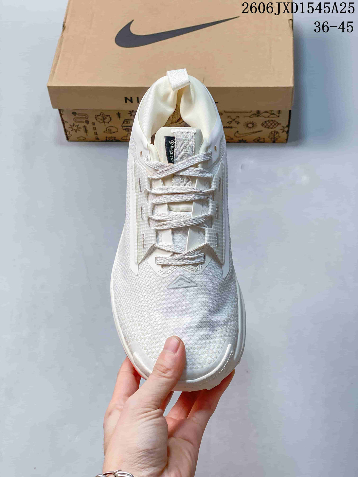 Top view of the white lace-up shoe
