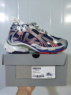 Balenciaga Runner sneaker displayed on its box; the label shows style 4610, color Royal and size E 40.