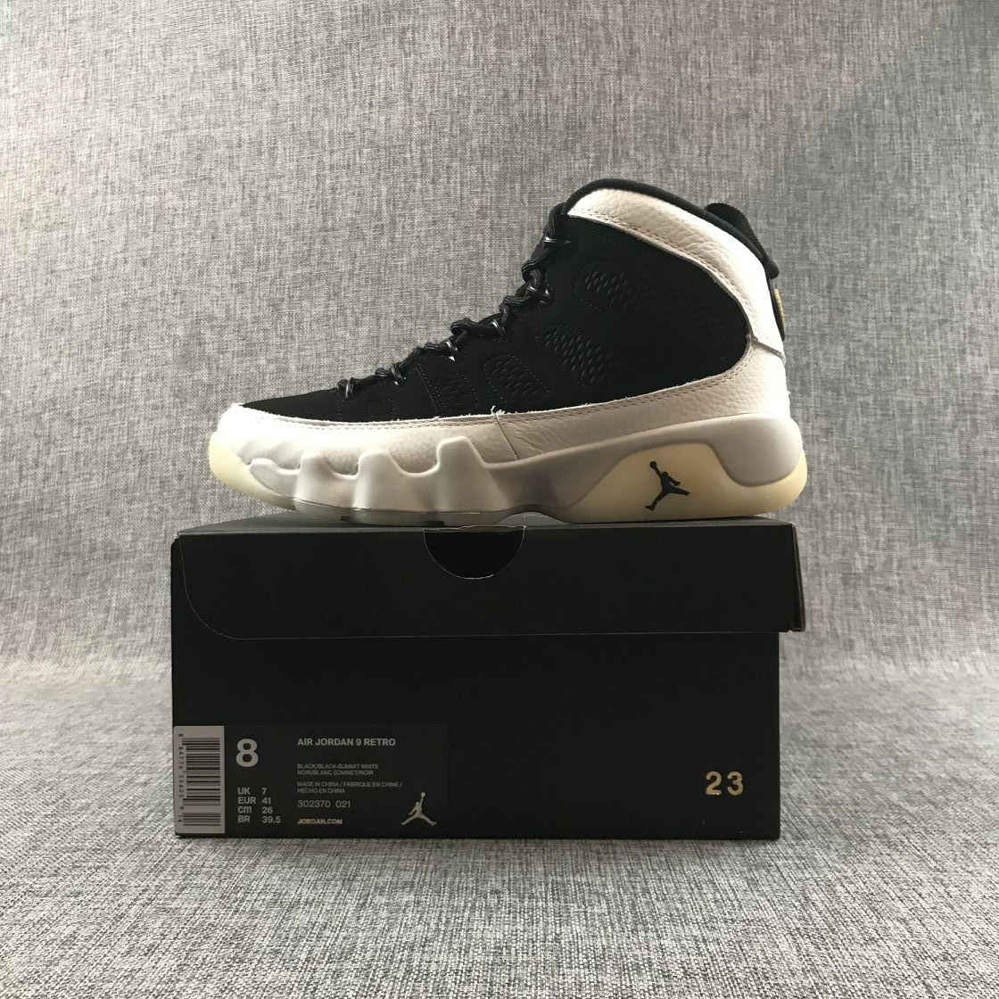 Jordan Air Jordan 9 Retro LA High-Top Sneakers Black White 302370-021