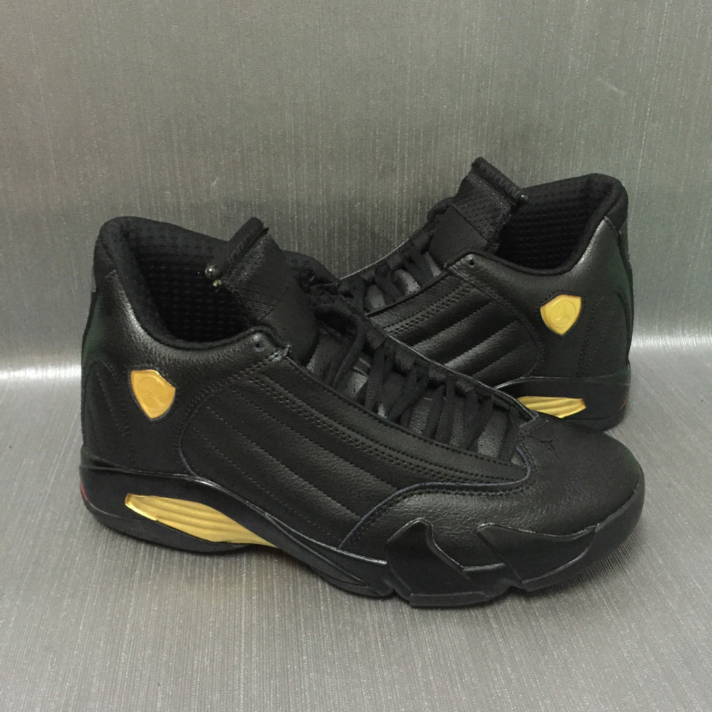 Jordan Air Jordan 14 Black and Gold High-Top Sneakers