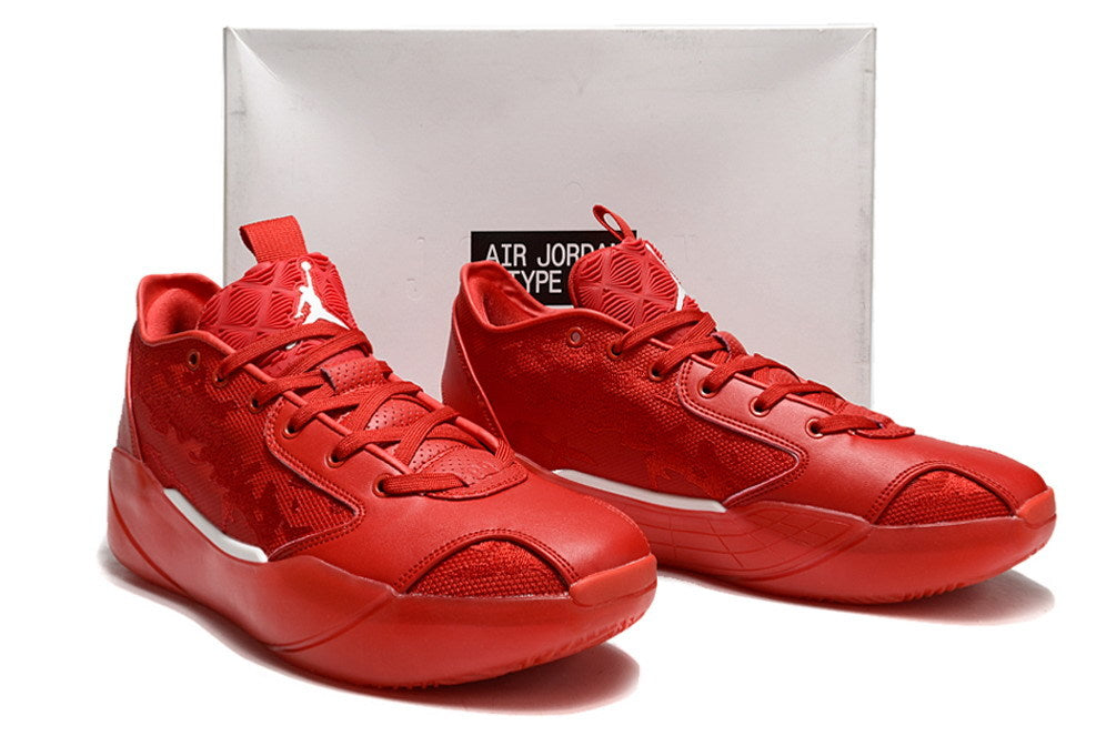 Red Jordan Luka 39 shoes displayed in front of a shoebox