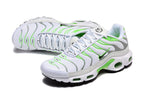Nike Air Max Plus White and Volt Sneakers
