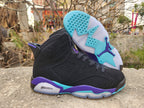 Jordan 6 High-Top Sneakers Black Purple Teal