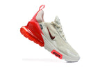 Nike Air Max 270 Sneakers in White and Bright Red