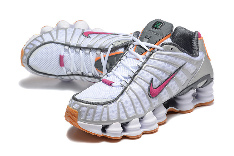 Nike Shox TL White and Pink Sneakers