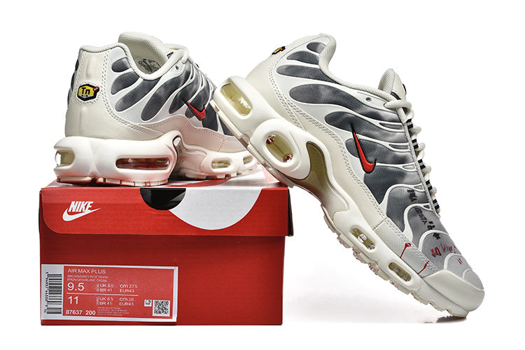 Nike Air Max Plus Sneakers in White and Gray