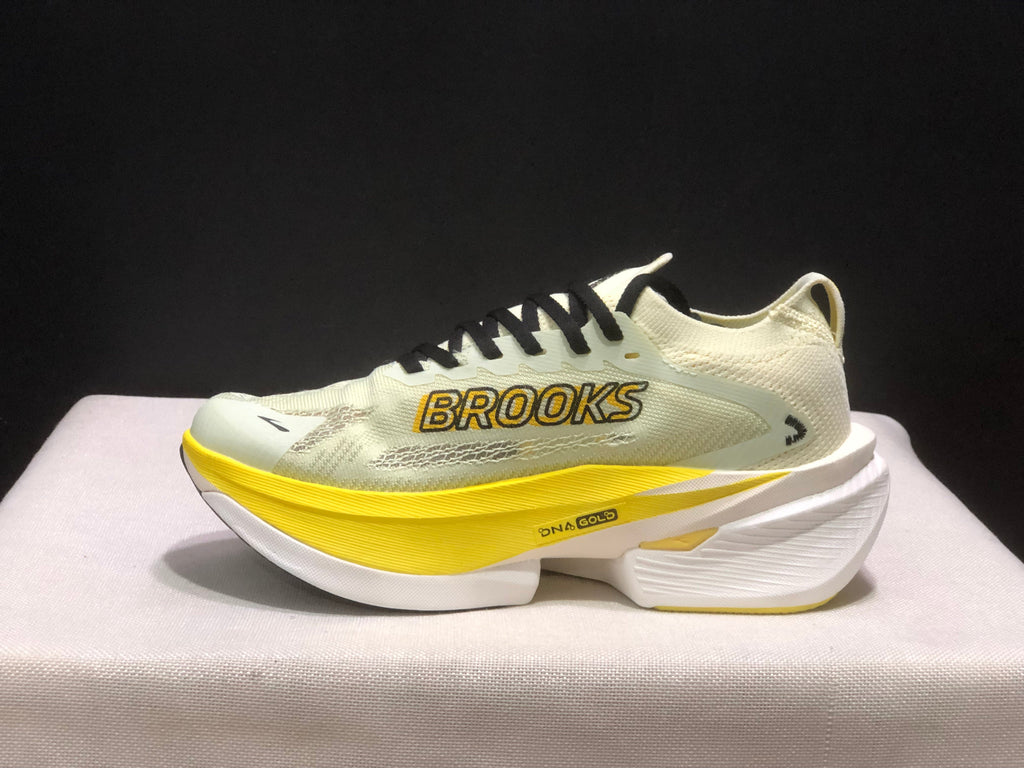 Brooks Hyperion Max 3 Running Shoes, White and Yellow