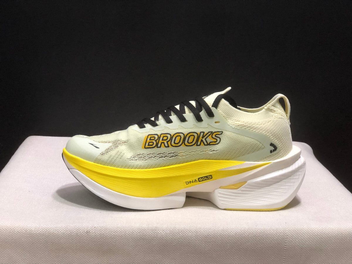 Brooks Hyperion Max 3 Running Shoes, White and Yellow