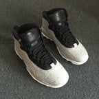 Jordan 10 High Sneakers in Grey and Black Speckle