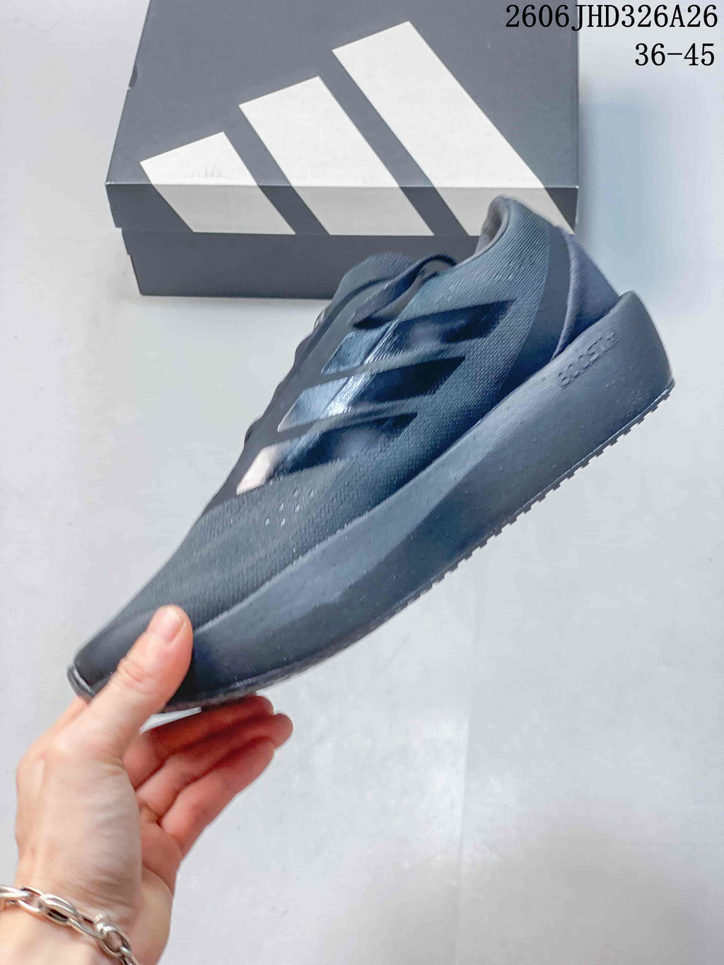 Side view of the charcoal adidas Supernova Rise 3 running shoe