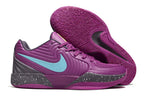 Purple Ja 2 shoe side profile with the patterned outsole visible.