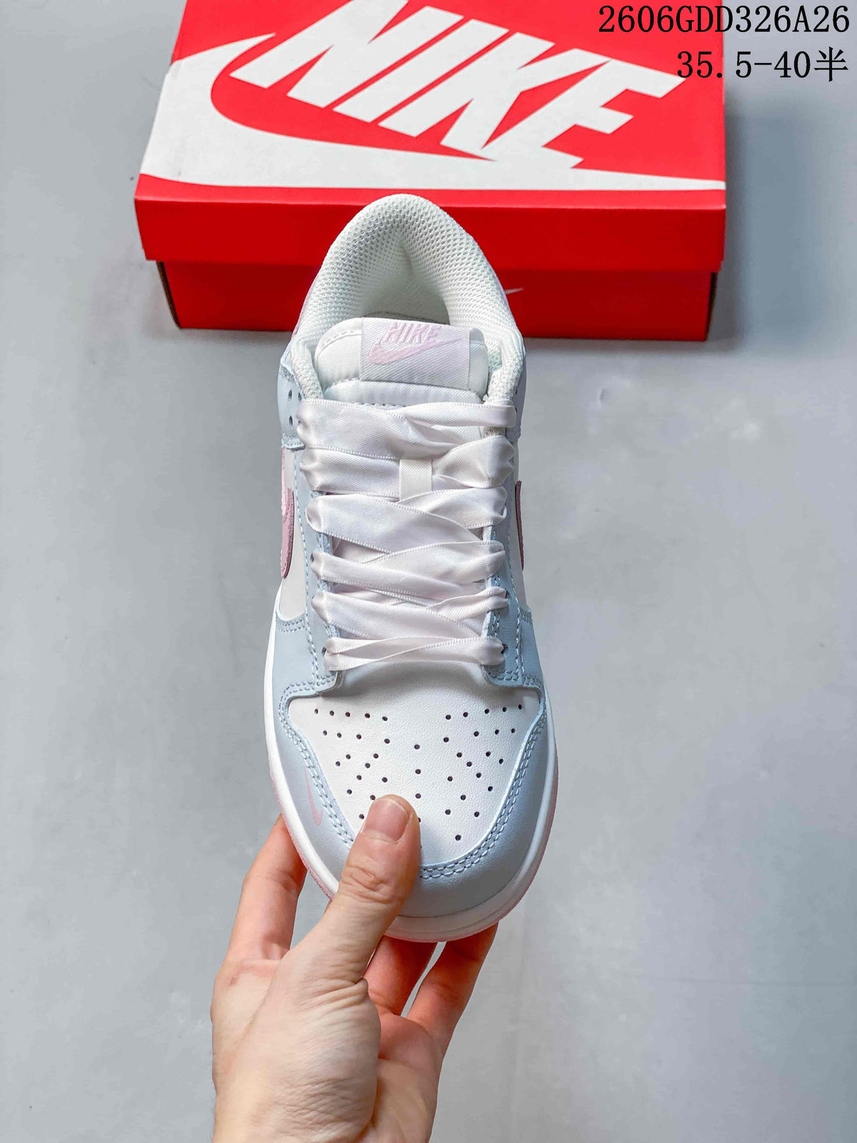 Top view showing the perforated toe and wide flat laces