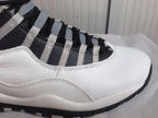 Air Jordan 10 High-Top Sneakers in White and Black