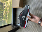 Le Coq Sportif AN-12 Sneakers in Dark Grey and Red