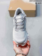 Top view showing the lace-up closure, padded tongue and textured upper.