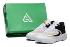 Nike Zoom Freak 5 basketball shoes pictured beside a green shoe box
