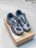 Pair of black and silver ASICS Gel-Nimbus 10.1 sneakers displayed on an ASICS shoebox; image text shows style code 2607JHD299A19 and size range 36–45.