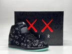 Jordan 1 High Black Patterned Sneakers with Mint Sole