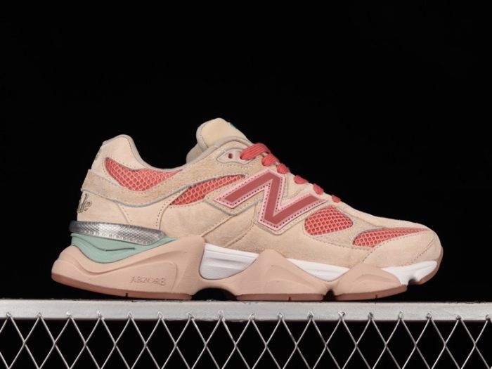 New Balance 9060JF1 Sneakers in Beige and Coral