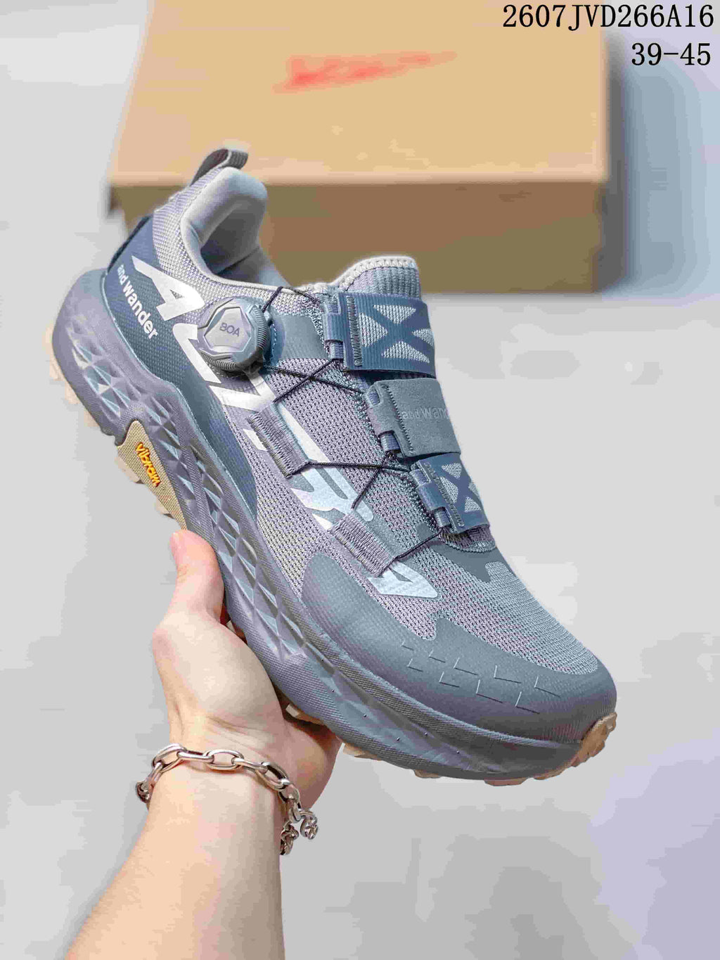 Gray Altra TIMP 5 BOA trail running shoe shown from the side, with visible branding, textured midsole, and outsole.
