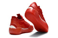 Red Jordan Luka 39 shoes shown from the heel and outsole