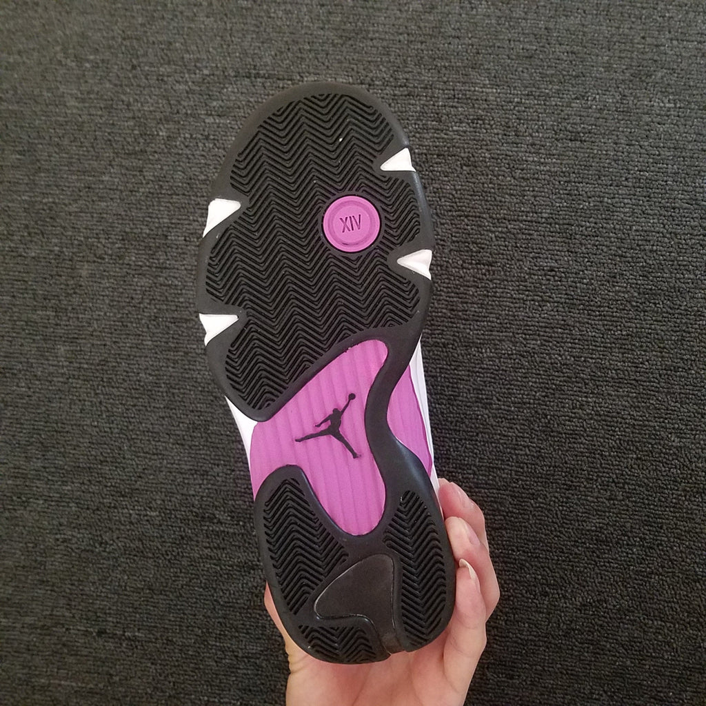 Jordan 14 Women's White Pink High-Top Sneakers