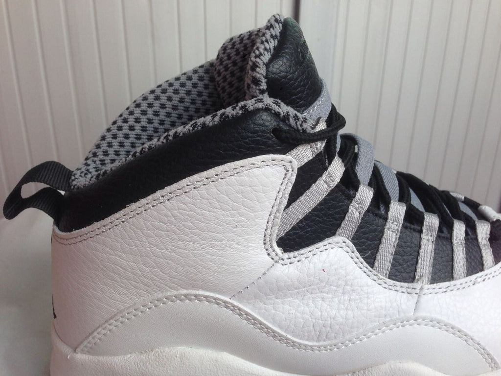 Air Jordan 10 High-Top Sneakers in White and Black